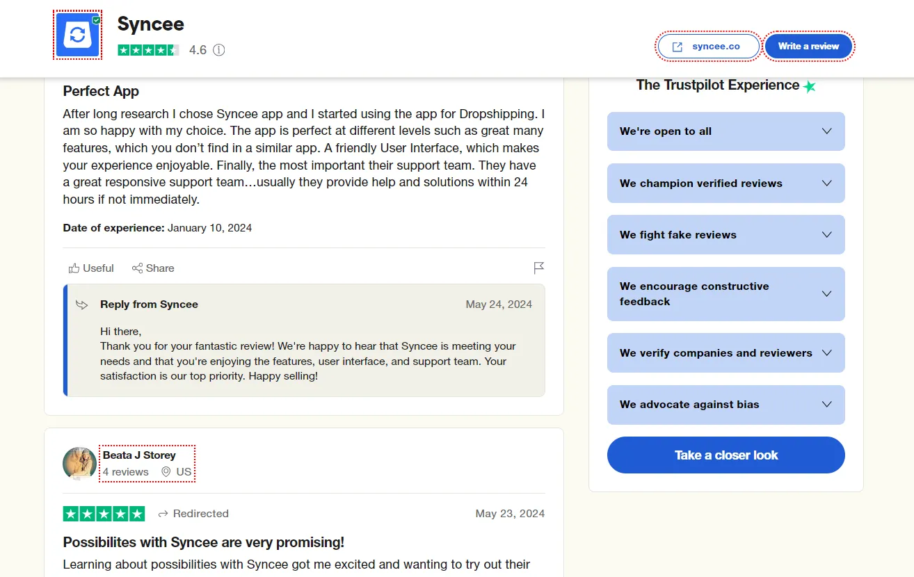 Customer reviews & Ratings - Syncee
